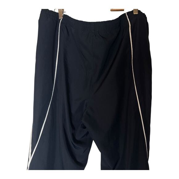 Mens Adidas Navy Blue XL Straight Track Pants Elastic Waist Pockets - Picture 10 of 13